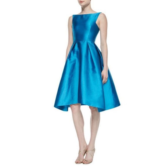 NWT GORGEOUS MONIQUE LHUILLIER COLLECTION STRUCTURED SLEEVELESS DRESS SIZE 12 - Picture 1 of 10